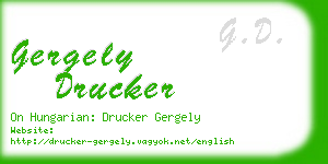 gergely drucker business card